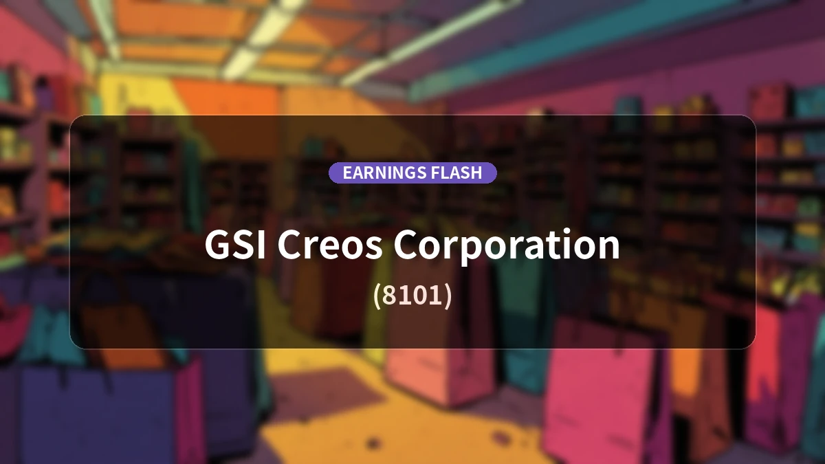 GSI Creos (8101) Earnings: Operating Income Up 10.9% YoY to 996 Million Yen
