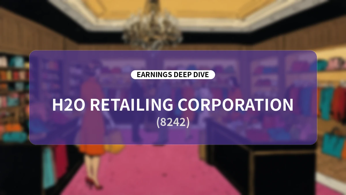 Earnings Deep Dive: H2O Retailing Q1 FY2027 Results Analysis – Strong Department Store Performance and Future Outlook