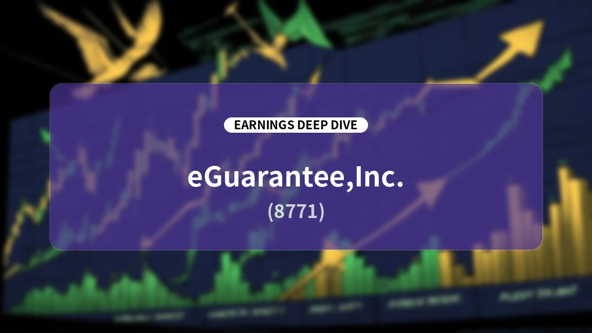 eGuarantee (8771) Q1 FY2027 Earnings Deep Dive Analysis Report