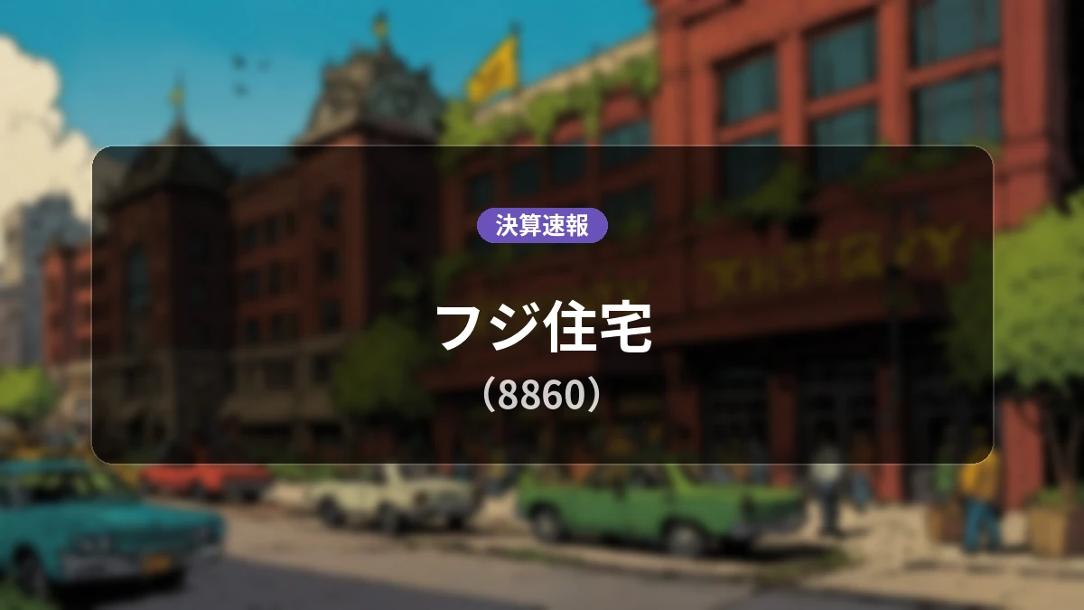 フジ住宅(8860)、決算:営業利益は前年同期比-19.2%減の20億3,500万円、純利益は-30.4%減
