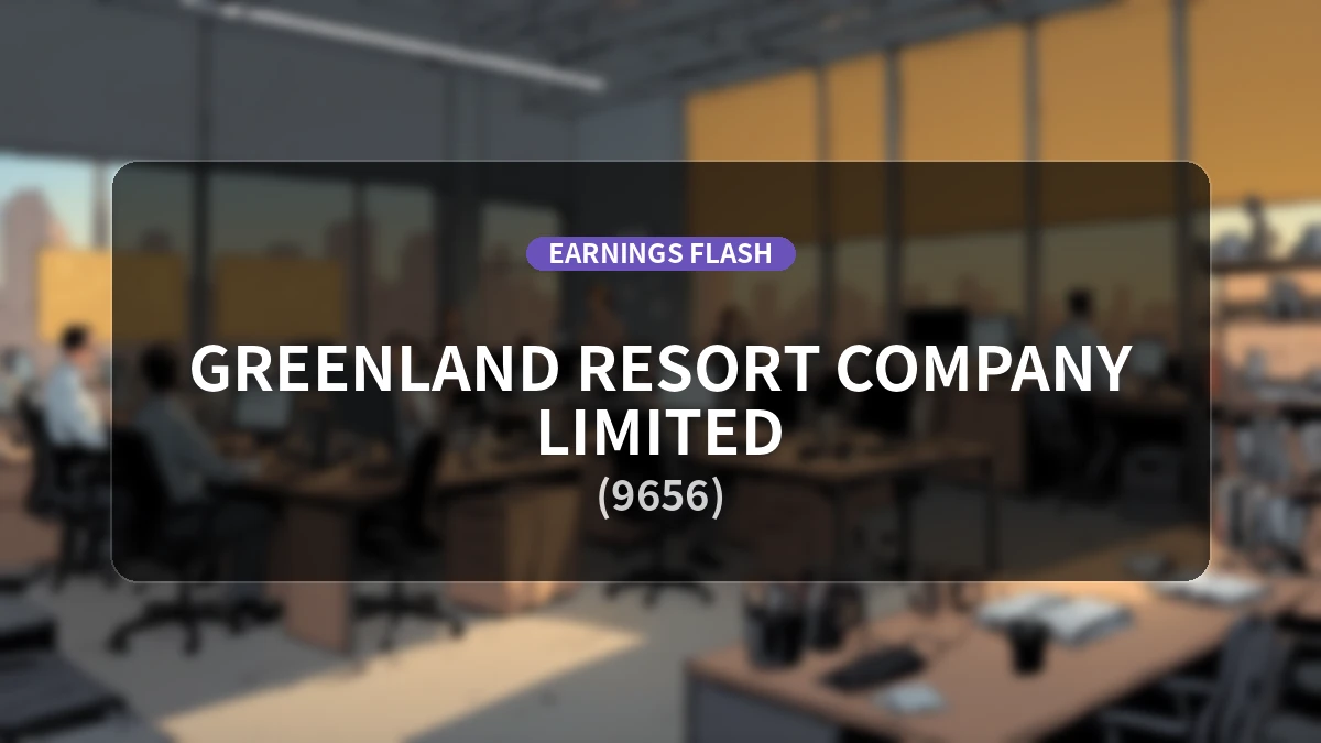 Greenland Resort (9656) Earnings Report: Operating Income Down 32.9% YoY to 186 Million Yen, Net Income Up 2.1%
