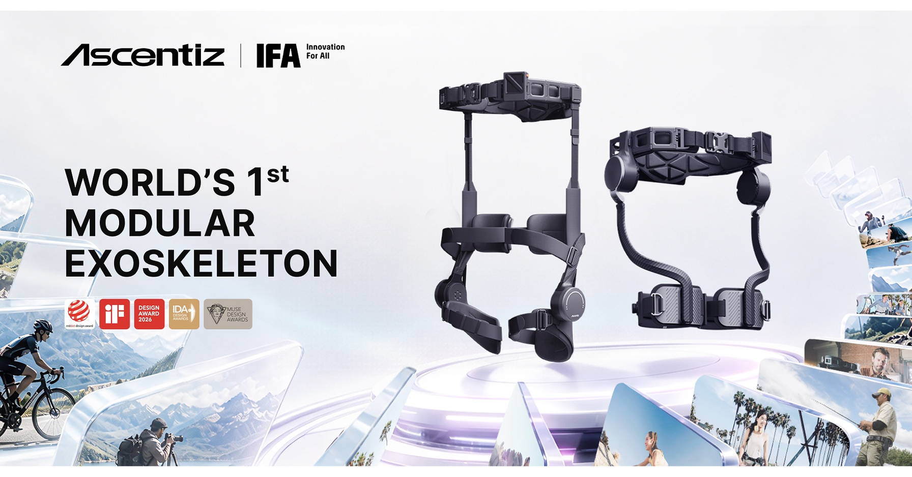 Ascentiz präsentiert H + K auf der IFA 2026 und stellt die weltweit erste modulare Exoskelett-Plattform vor